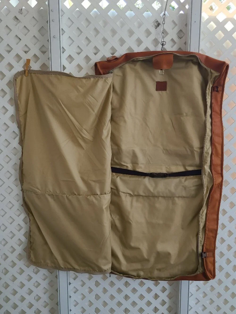 Piel Leather 9428-SDL Elite Garment Bag Saddle